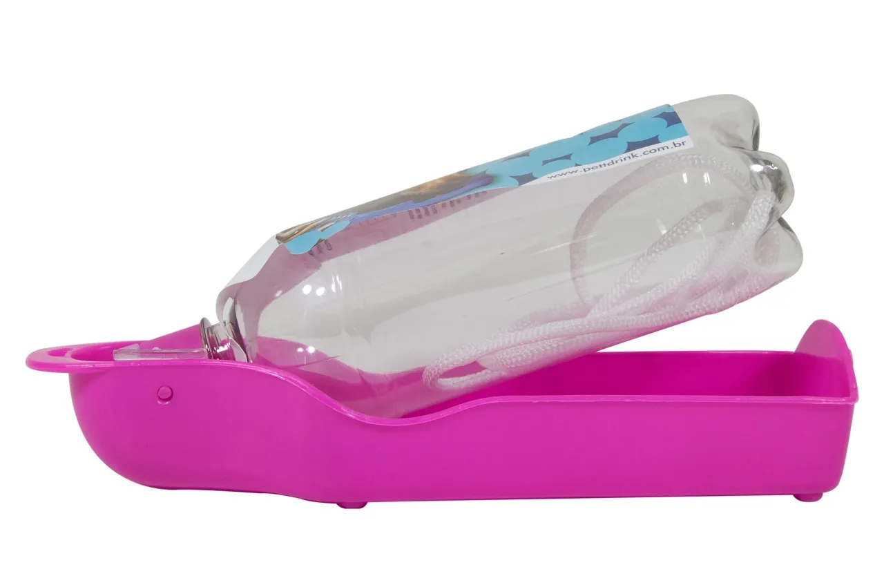 Garrafa para cães rosa